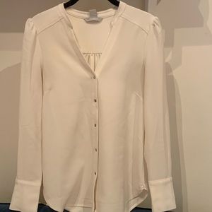 White button down blouse